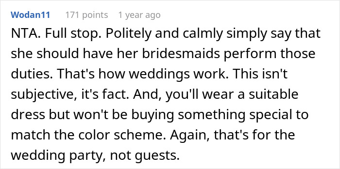 Woman Upset She Can’t Be A Bridesmaid Because Of Bride’s OCD, Splits The Internet - 33