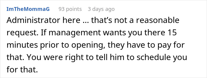Employee Refuses To Follow Boss's Demands To Show Up Earlier - 22