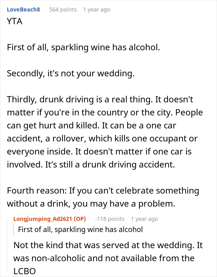 "He Was Tacky And Rude": Sister Freaks At Brother's Alcohol-Free Wedding "He Was Tacky And Rude": Sister Freaks At Brother's Alcohol-Free Wedding