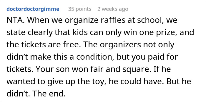 Boy Wins Big In School Raffle, Refuses To Give Up Prize To Calm Sore Loser  - 23