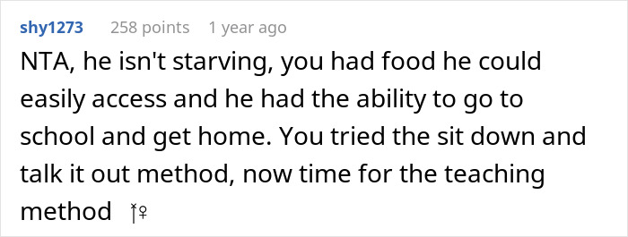 Screenshot of a comment discussing a teen becoming an exemplary son after mom&rsquo;s unique punishment method.