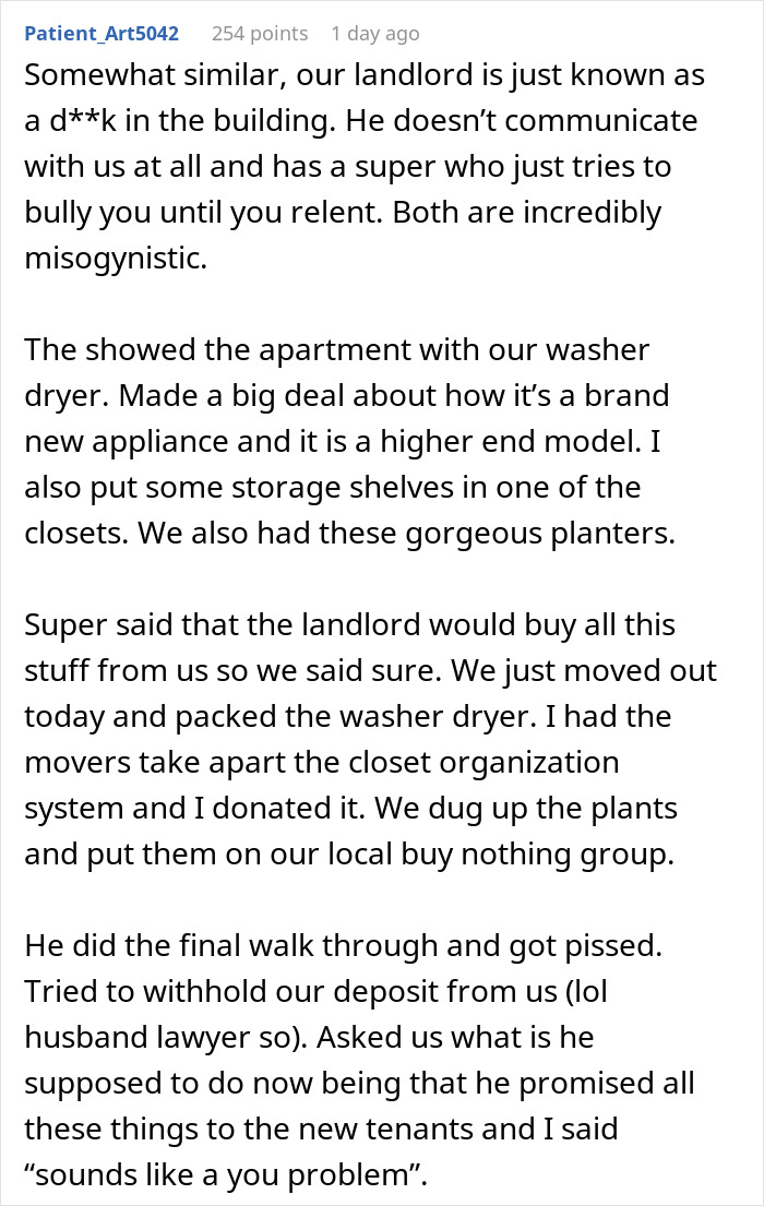 Tenant Gets Kicked Out As His Garden Is Used To Bump Up Rent, He Takes It With Him On His Way Out - 19