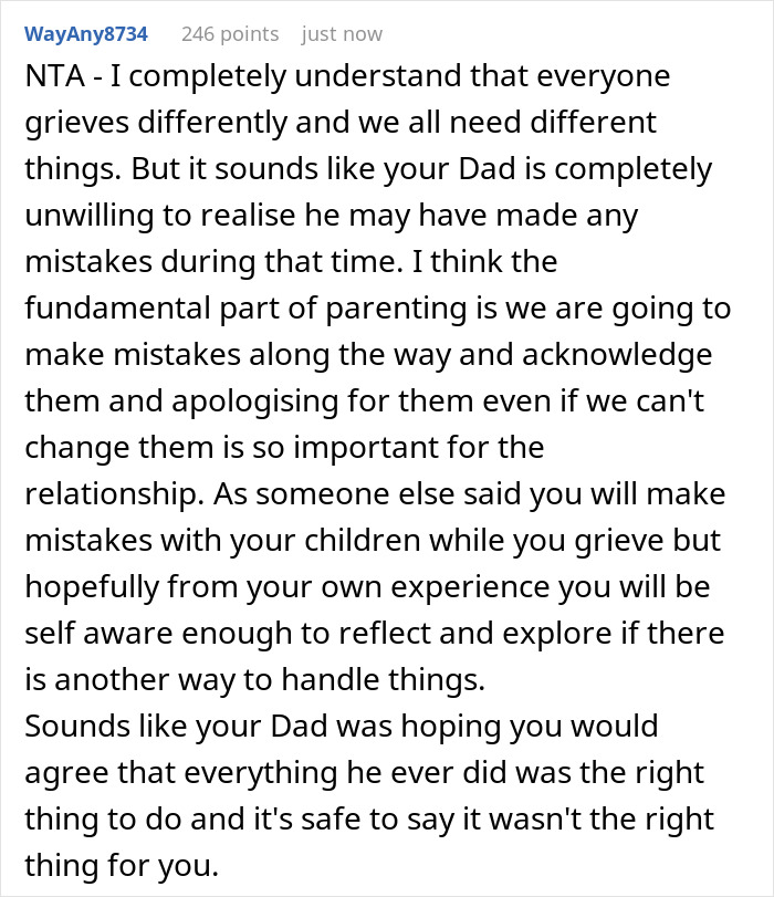 Dad Gets Upset With Son Who Lost His Wife For Judging His Decisions When He Himself Was Widowed  - 22
