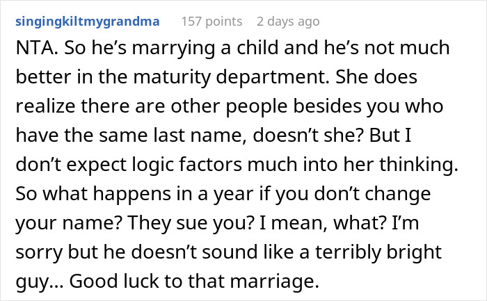 Woman Refuses To Share Last Name With Fiancé’s ‘Intimidating’ Ex, Demands She Change It - 31