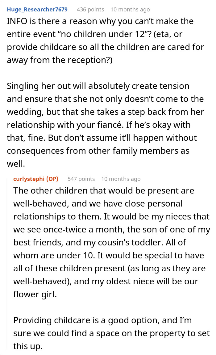 Bride Wants To Ban SIL’s Kids From Wedding But Not Other Kids, Asks If That’s Wrong - 15