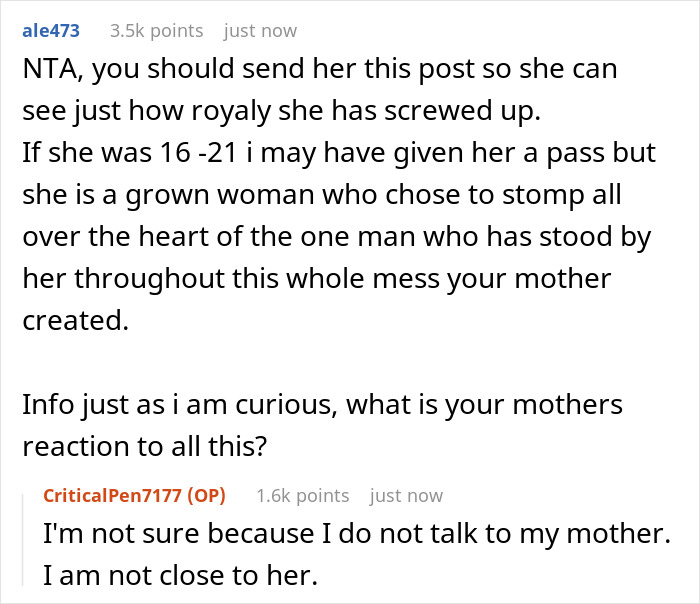 “[Am I The Jerk] For Refusing To Support My Sister After Dad Told Her He Regrets Being Her Dad?” - 23