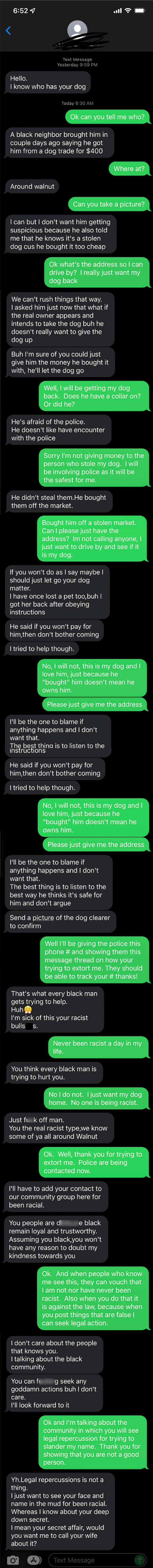 My Dog Went Missing The Other Day, This Person Messaged Me. Just A Little Tidbit, I’m A Straight Woman In A Relationship With A Man