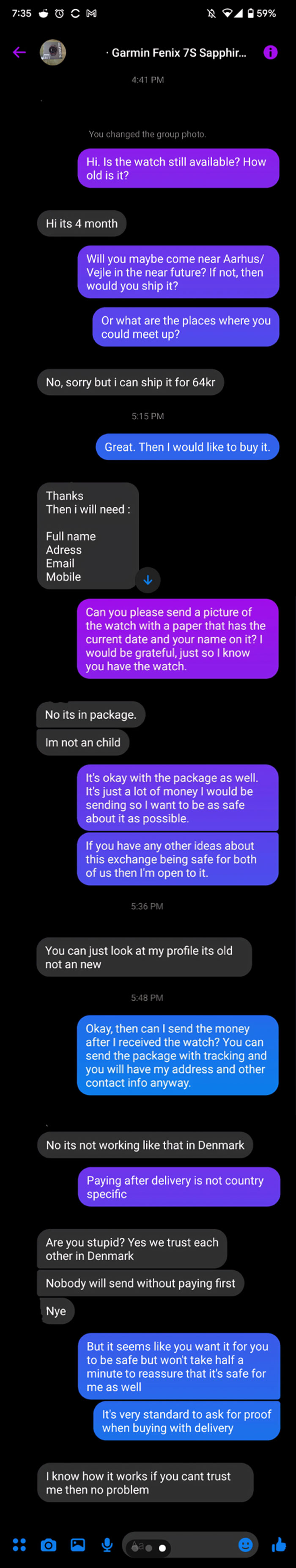 I Just Wanted To Be Careful And Make Sure I'm Not Scammed For A $700 Watch But I Guess A Picture Is Too Much To Ask