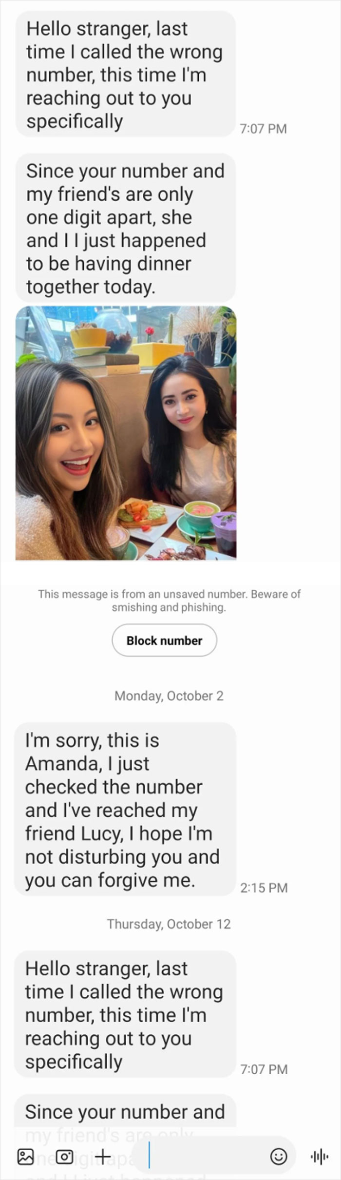 Scam Text I Received