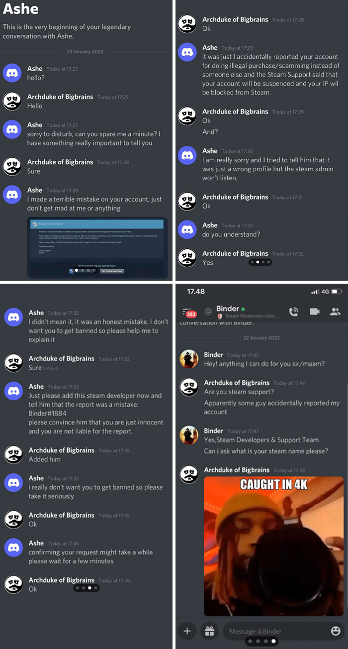 This Guy Has Been Trying To Scam Me From My Steam Account For The Past Year Now