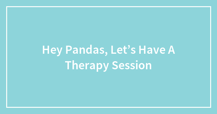 Hey Pandas, Let’s Have A Therapy Session