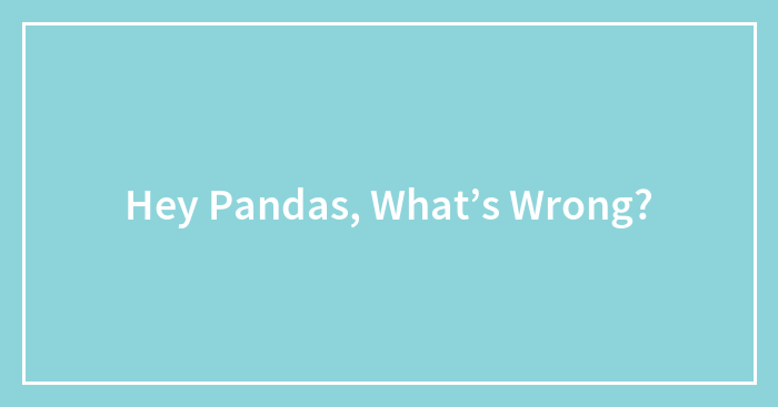 Hey Pandas, What’s Wrong?