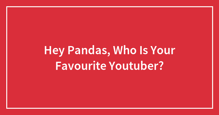 Hey Pandas, Who Is Your Favourite Youtuber?