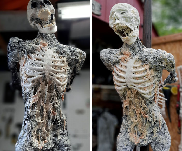 This Is A Witch Prop I'm Working On. I Sculpted A Face, Cast It In Latex, And Got It Attached Today. A Big Change To The Overall Look