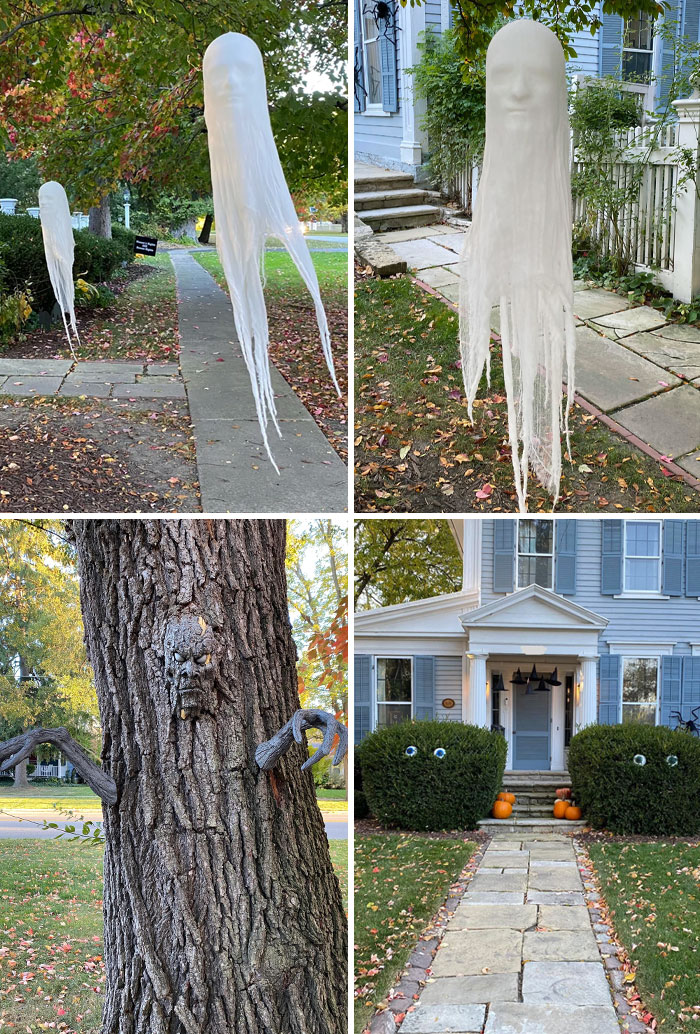 For Halloween, I Made The Floating Heads And Other Decor