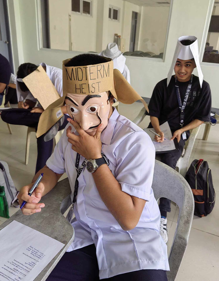 Students Go Viral For Their Anti-Cheating Hats, Professor Says The Technique Is &ldquo;Very Effective&rdquo;