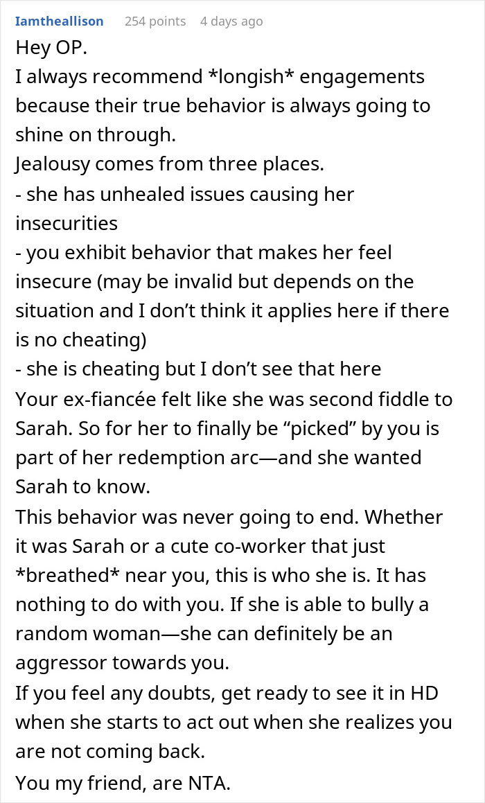 Man Asks If He&rsquo;s A Jerk To Break Up With Fianc&eacute;e Over Her Comments To His Ex, Splits The Internet