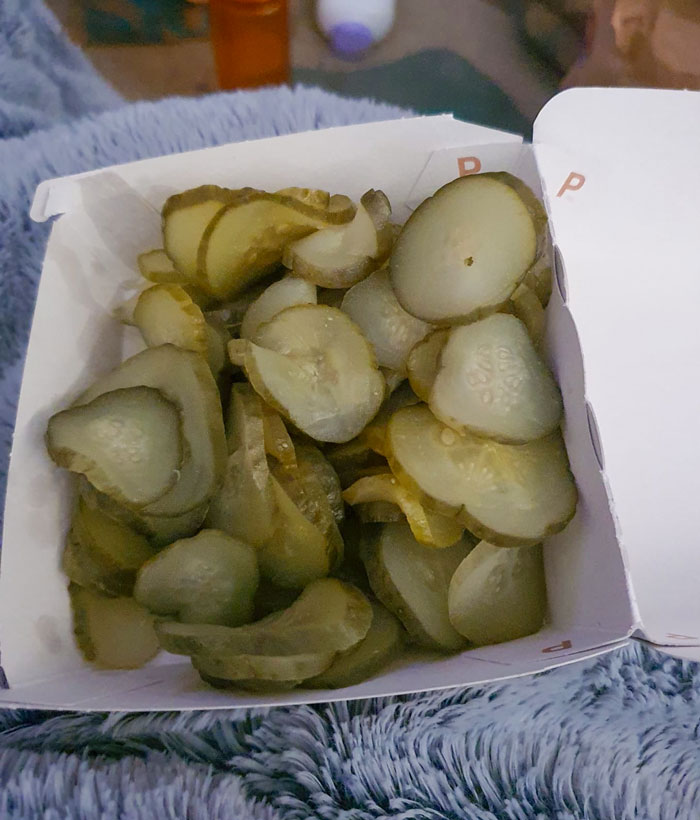 When You Order Chicken Nuggets From McDonald's On Just Eat, And They Send You A Box Of Pickles
