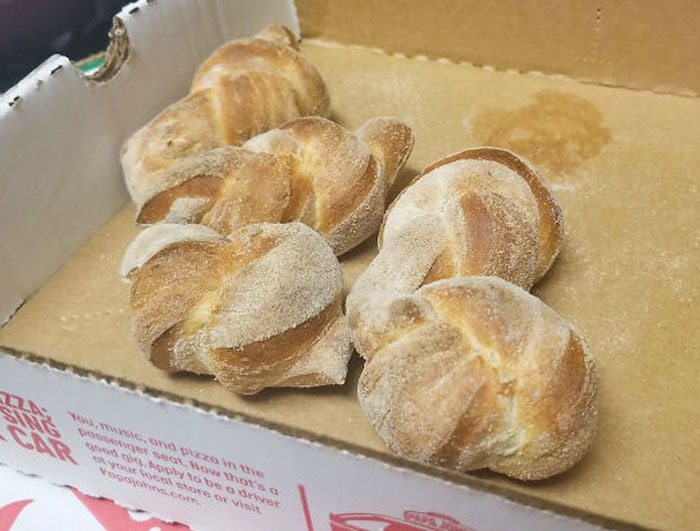Papa John's Forgot To Put The Garlic And Parmesan On My Garlic Parmesan Knots. So Basically, I Just Got Bread