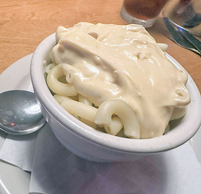 Ordered Macaroni And Cheese At The Texas Roadhouse. The Server Said It Was Made From Scratch. It Was Still Cold. She Said, "That's How They Make It Now"
