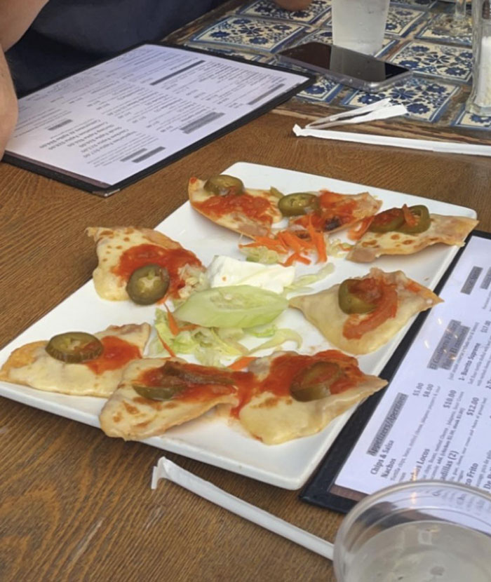 $9 Nachos. They Also Come With A Dried Cucumber Slice. I Love NYC