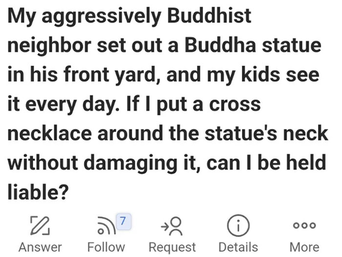 Just Leave Your Neighbor Alone