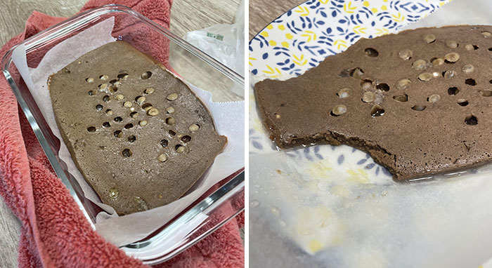 My Sister Tried To Bake Brownies Using Her Own Recipe. She Said The Recipe Included Flour, Eggs, Skittles, Nutella, And Butter. All Random Amounts