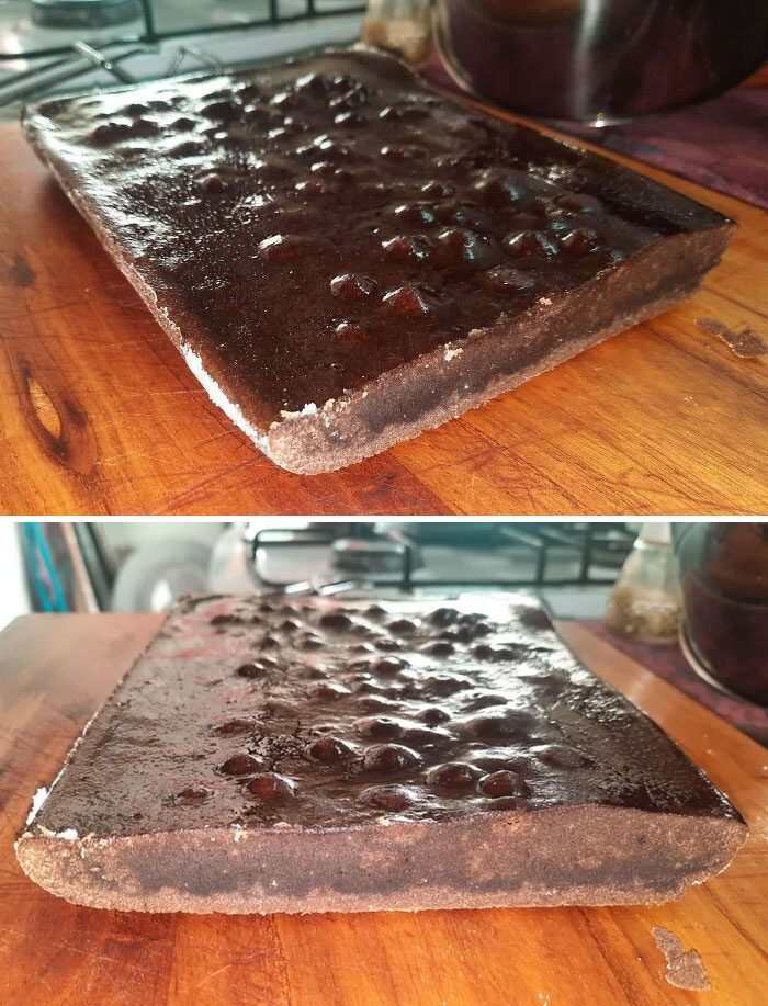 I Wanted To Eat Homemade Chocolate Sponge Cake. Totally Forgot About The Baking Powder