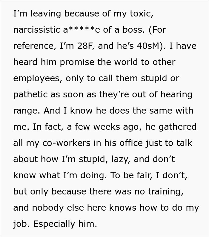 Toxic Boss Is Freaking Out After Employee He Harassed Stops Reacting To His Comments - 4