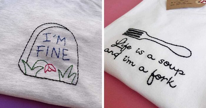 In A World Of Unethical Mass Production, We Rebel By Hand-Embroidering Clothes (16 Pics)