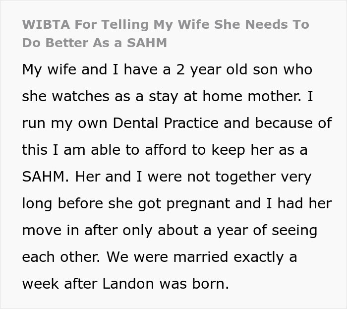 Man Spends A Week Taking Care Of Toddler And The Home, Grows Resentment For His SAH Wife Man Spends A Week Taking Care Of Toddler And The Home, Grows Resentment For His SAH Wife