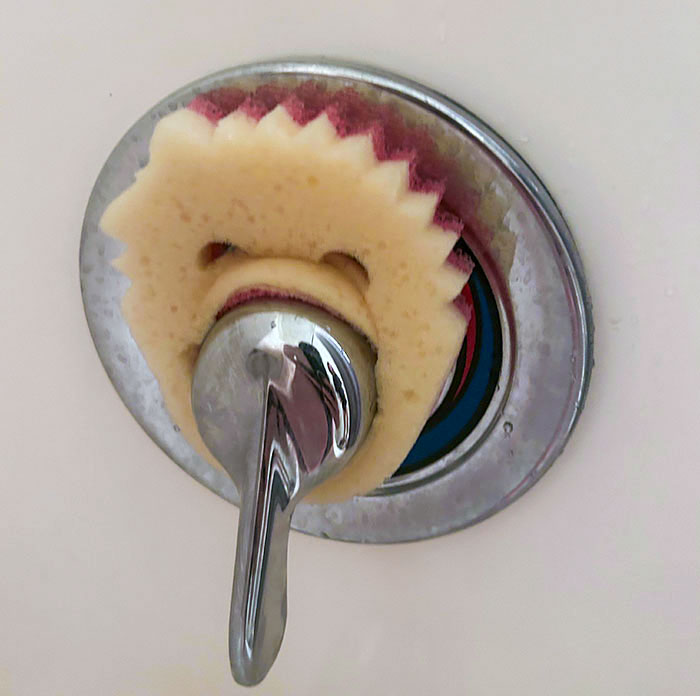 My Partner Insists That The Scrub Mommy Is A Washcloth, And This Is How She Stores It