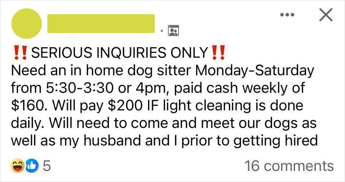 Full Time Job No Pay