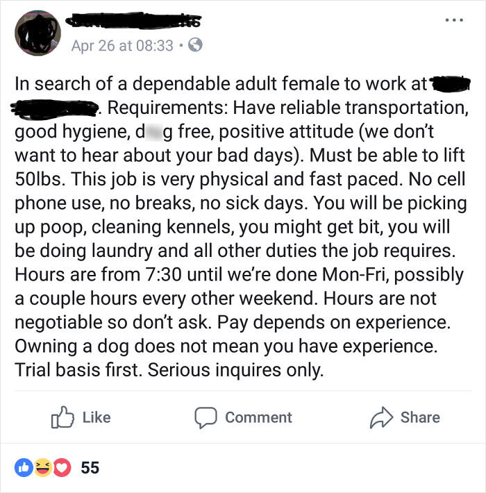 Great Low Paying Job With A Friendly Boss!