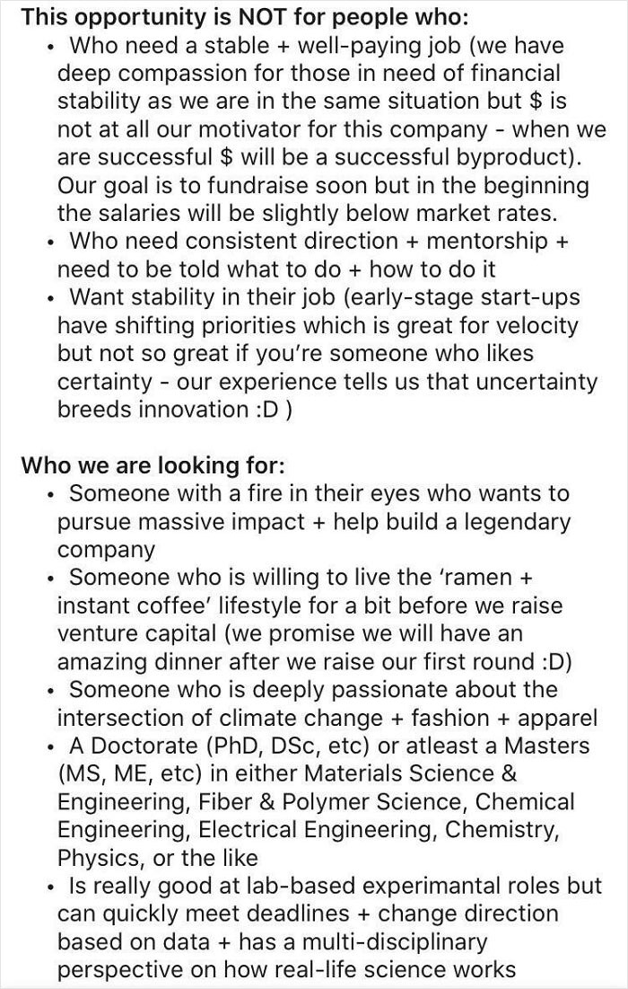 This Is An Actual Job Posting... 