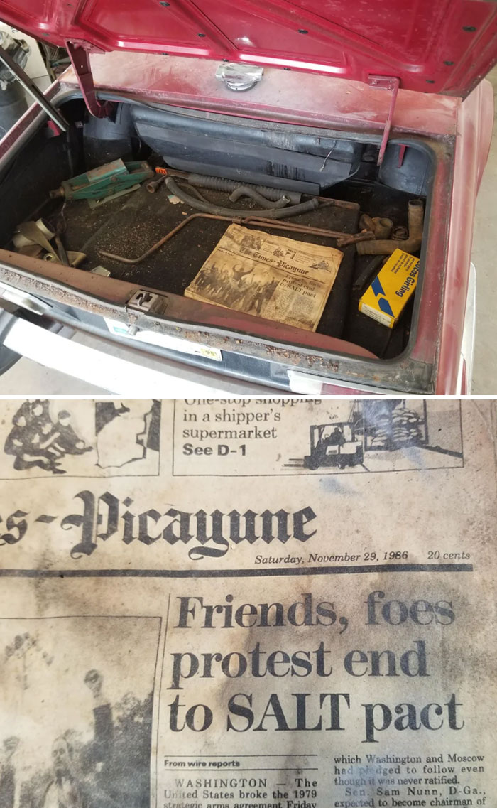 Rolled In Because It Wouldn't Start. C/S Car Has Been Sitting Up For "A Little While," Has A Newspaper From The Cold War In The Trunk