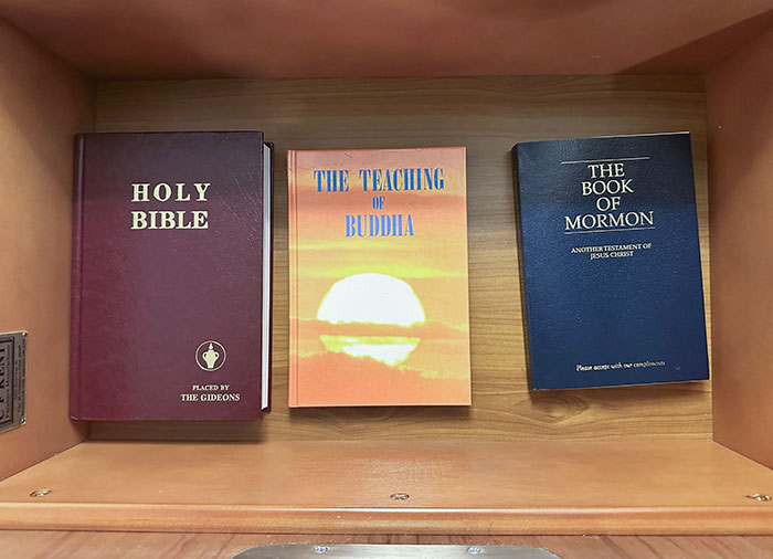 My Hotel Offers A Selection Of Spiritual Texts