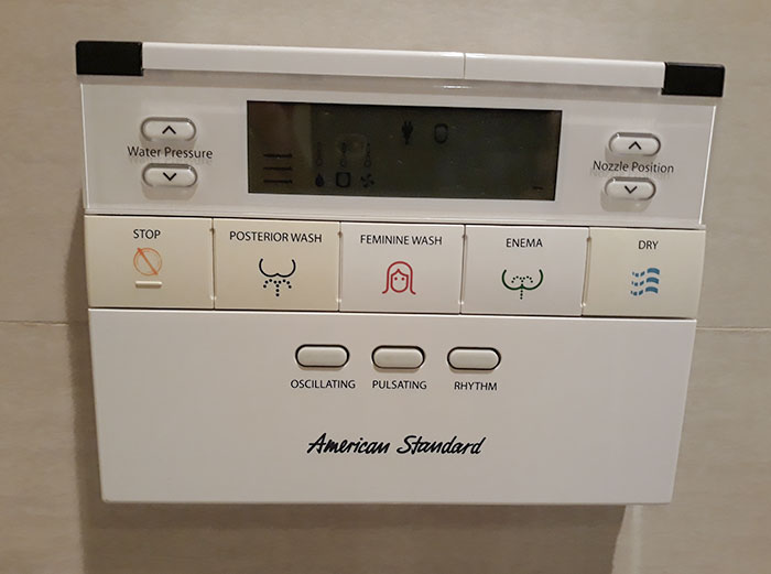 The Toilet In My Hotel In Bangkok Has A Menu For Your Bottom