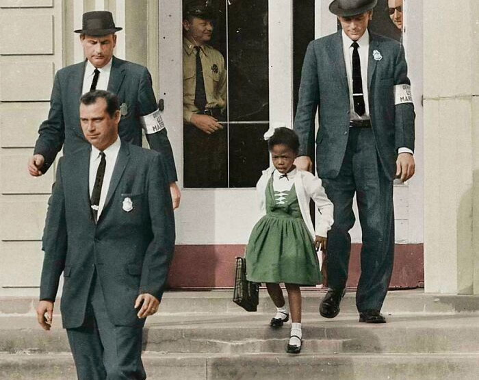 Ruby Bridges, The First African-American To Attend A White Elementary School In The Deep South, 1960
