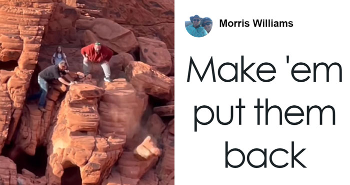 Internet Wants To Track Down Vandals Spotted Destroying Ancient Rock Formation In National Park