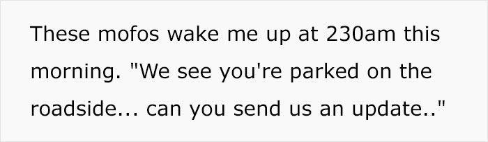 &ldquo;Half Past Stupid O&rsquo;Clock&rdquo;: Micromanaging Broker Tracks Trucker&rsquo;s Every Move, She Has Enough