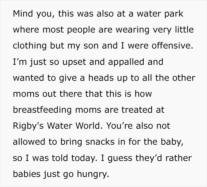 A Water Park Bans Mom From Breastfeeding In Water, Her Rant Goes Viral Online Causing Backlash - 9
