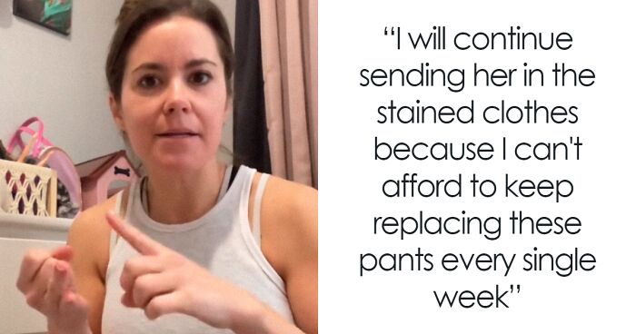 Mom Defends Decision To Send Kid To School In Clean But Stained Clothing, Splits The Internet