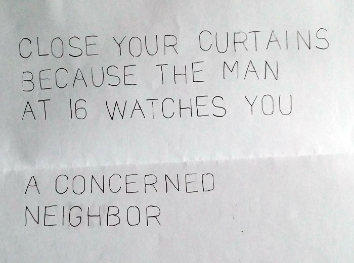 Got This Letter Anonymously In The Mail