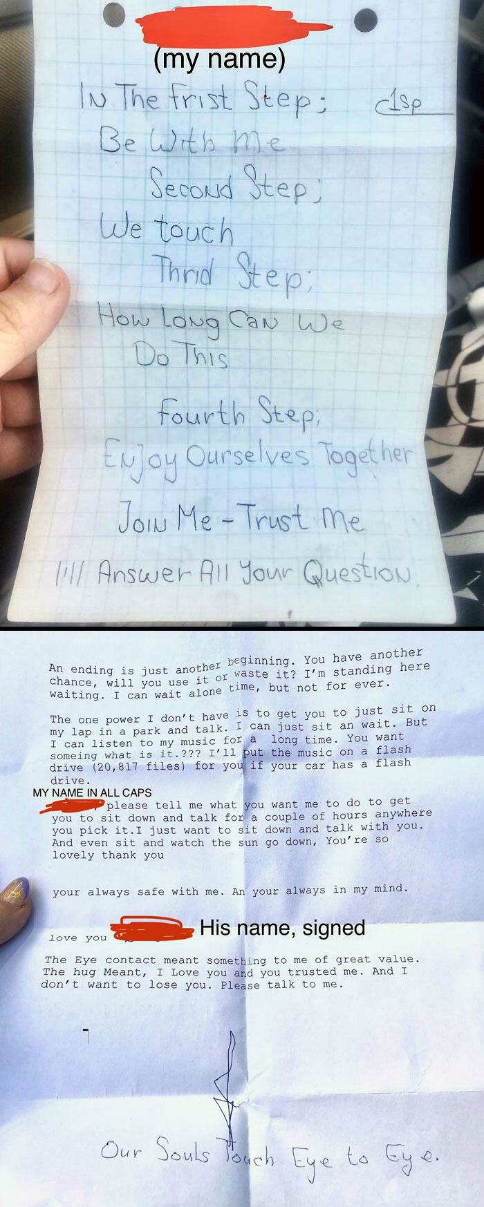 Two Letters From Someone Who Stalks Me While I’m At My Job