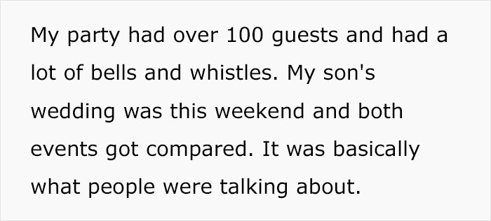 Mom Warns Son Her Birthday Party Is Going To Upstage His Wedding But He Doesn't Care, Regrets It