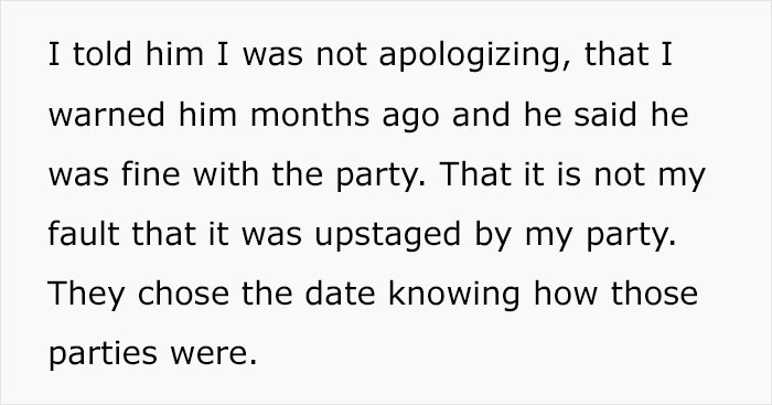 Mom Warns Son Her Birthday Party Is Going To Upstage His Wedding But He Doesn't Care, Regrets It