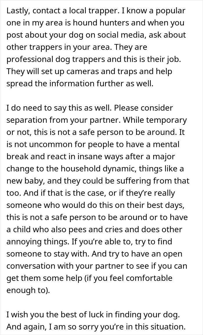 "My Partner Released Our Dog On The Side Of The Highway"