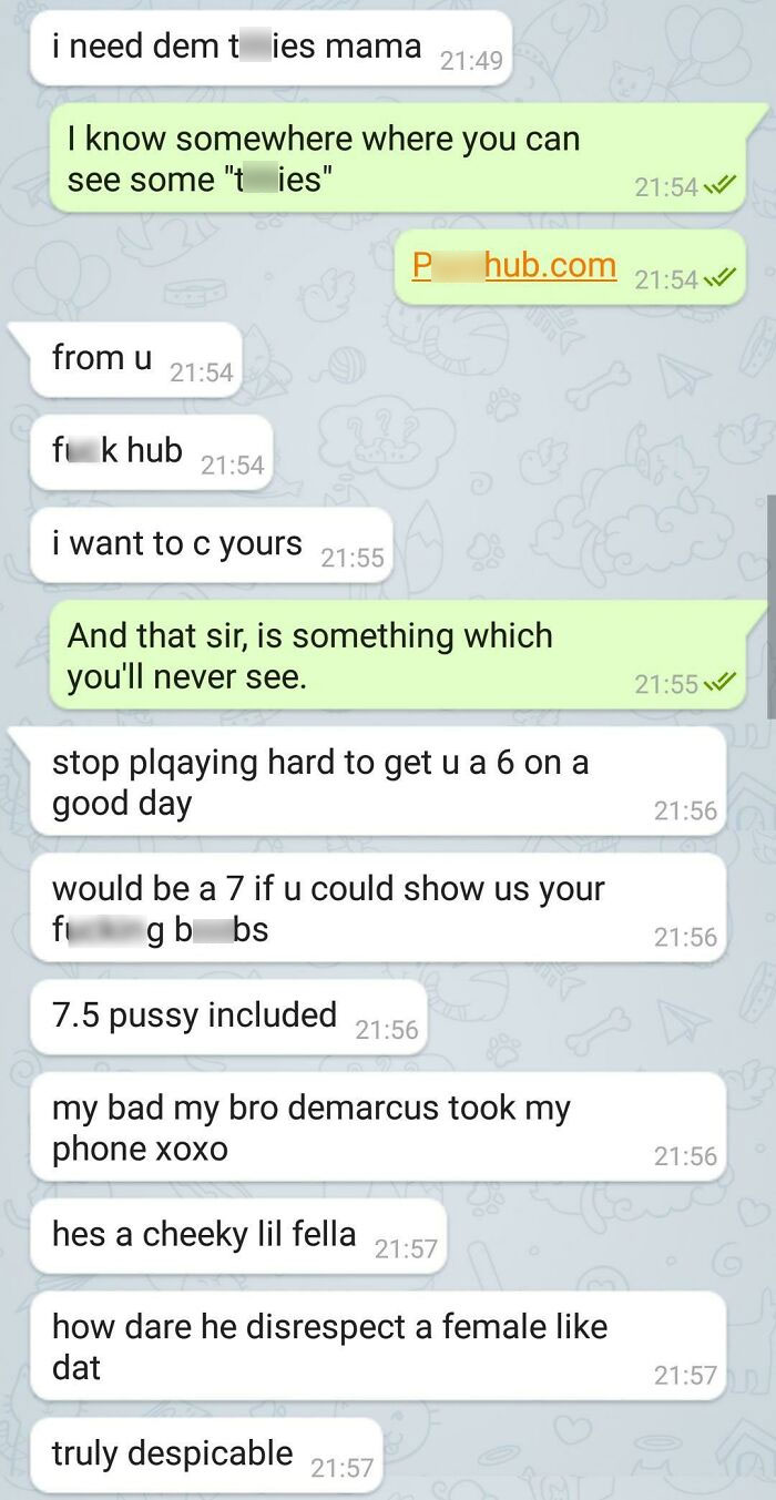 Pervy Mcpervface Tried Using The Oldest Trick In The Book