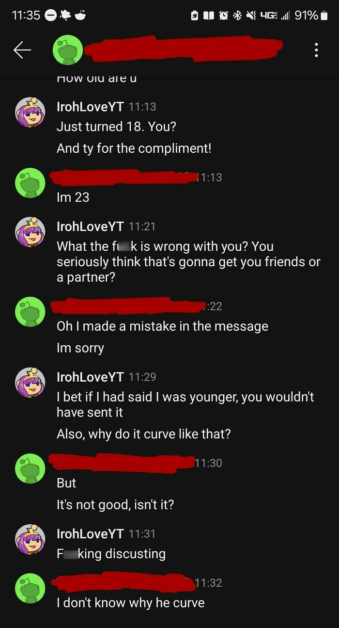 Dude Just Sent Me A D**k Pic. When I Call Him Out For It, He Deletes It. My First Ever D**k Pic, And I Never Want To See Another One